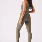 Sienna Deep Waistband Legging – Khaki - JMOJO - Women's Athleisure Leggings