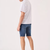 SKINNY DENIM SHORTS - MID BLUE - JMOJO - Men's Denim Shorts