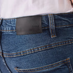 SKINNY DENIM SHORTS - MID BLUE - JMOJO - Men's Denim Shorts