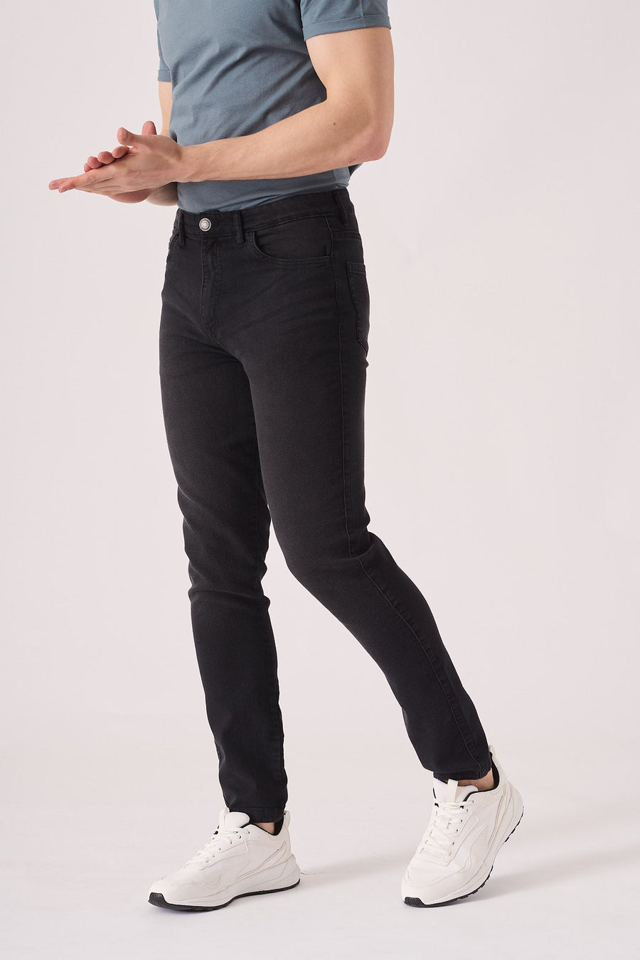 SKINNY FIT JEANS - BLACK - JMOJO - Men's Skinny Jeans