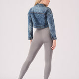 Slate Cropped Denim Jacket – Blue - JMOJO - Women's Cropped Denim Jackets