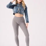 Slate Cropped Denim Jacket – Blue - JMOJO - Women's Cropped Denim Jackets