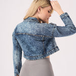 Slate Cropped Denim Jacket – Blue - JMOJO - Women's Cropped Denim Jackets