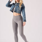 Slate Cropped Denim Jacket – Blue - JMOJO - Women's Cropped Denim Jackets