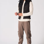 SLEEVLESS PUFFER JACKET - BLACK - JMOJO - Men's Puffer Jackets