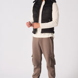 SLEEVLESS PUFFER JACKET - BLACK - JMOJO - Men's Puffer Jackets