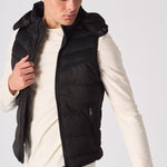 SLEEVLESS PUFFER JACKET - BLACK - JMOJO - Men's Puffer Jackets