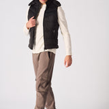 SLEEVLESS PUFFER JACKET - BLACK - JMOJO - Men's Puffer Jackets