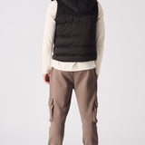 SLEEVLESS PUFFER JACKET - BLACK - JMOJO - Men's Puffer Jackets