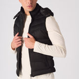SLEEVLESS PUFFER JACKET - BLACK - JMOJO - Men's Puffer Jackets