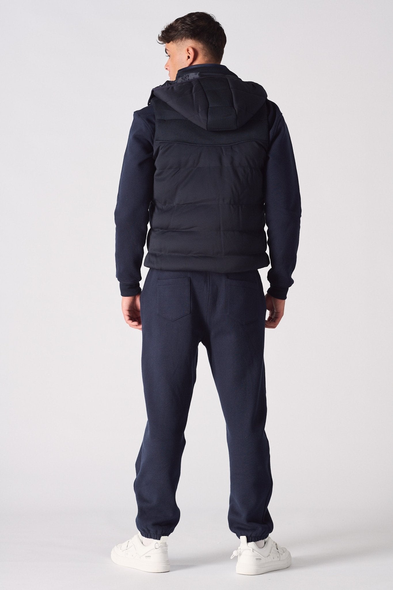 SLEEVLESS PUFFER JACKET - DARK BLUE - JMOJO - Men's Puffer Jackets