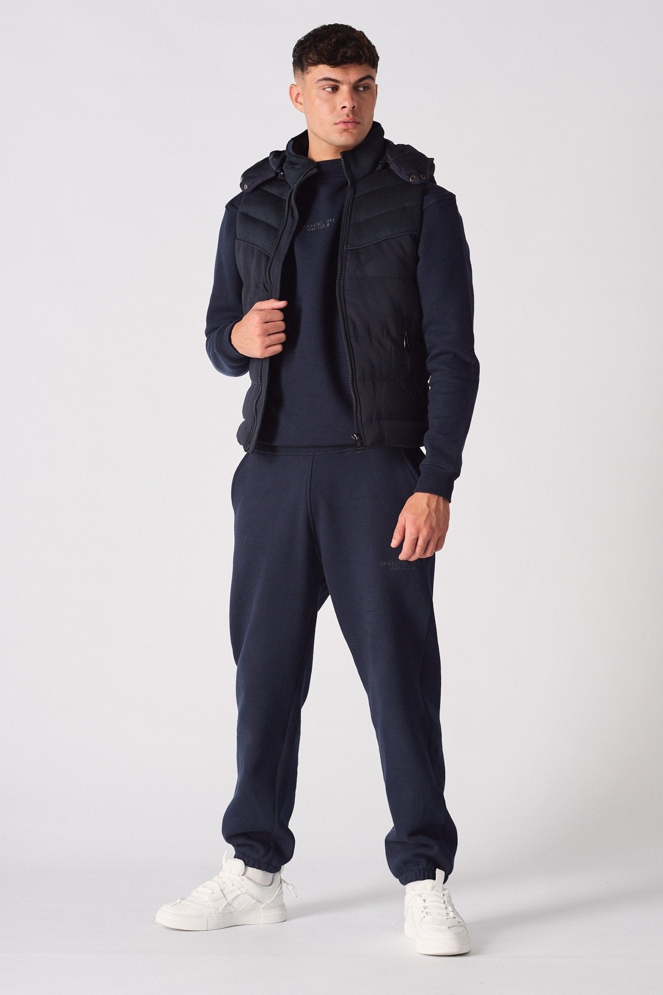 SLEEVLESS PUFFER JACKET - DARK BLUE - JMOJO - Men's Puffer Jackets