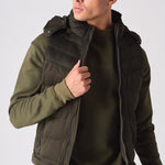 SLEEVLESS PUFFER JACKET - GREEN - JMOJO - Men's Puffer Jackets