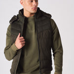 SLEEVLESS PUFFER JACKET - GREEN - JMOJO - Men's Puffer Jackets
