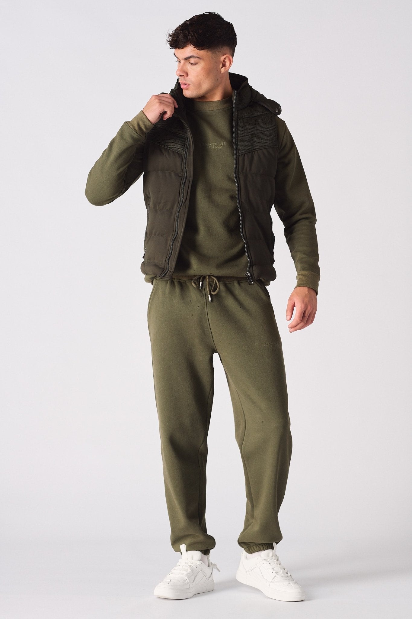 SLEEVLESS PUFFER JACKET - GREEN - JMOJO - Men's Puffer Jackets