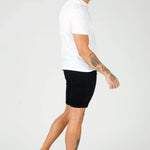 SLIM FIT DENIM SHORTS - BLACK - JMOJO - Men's Denim Shorts