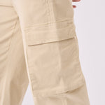 STRAIGHT LEG CARGO TROUSERS - BEIGE - JMOJO - Women's Straight Leg Cargo Trouser