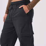 STRAIGHT LEG CARGO TROUSERS - BLACK - JMOJO - Women's Straight Leg Cargo Trouser