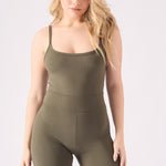 STRAPPY UNITARD - KHAKI - JMOJO - Women's Athleisure Strappy