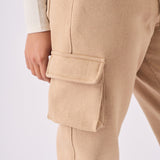 TAPERED CARGO POCKET JOGGER - STONE - JMOJO - Women's Cargo Joggers