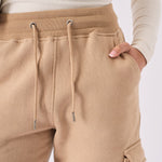 TAPERED CARGO POCKET JOGGER - STONE - JMOJO - Women's Cargo Joggers