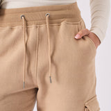 TAPERED CARGO POCKET JOGGER - STONE - JMOJO - Women's Cargo Joggers