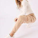 TAPERED CARGO POCKET JOGGER - STONE - JMOJO - Women's Cargo Joggers