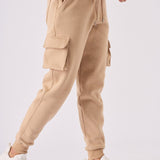 TAPERED CARGO POCKET JOGGER - STONE - JMOJO - Women's Cargo Joggers