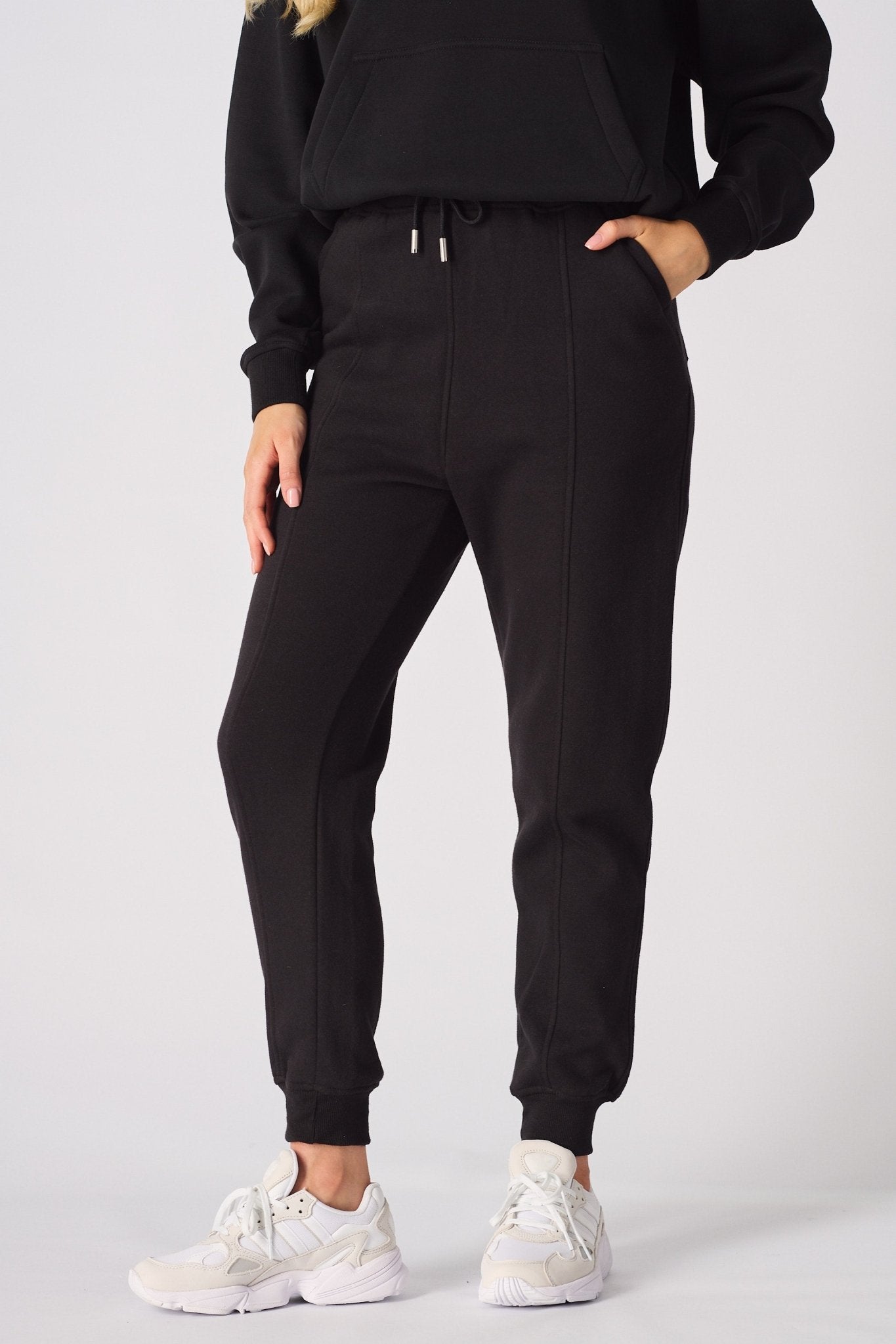 TAPERED JOGGERS - BLACK - JMOJO - WOMEN'S JOGGERS