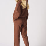 TAPERED JOGGERS - BROWN - JMOJO - WOMEN'S JOGGERS
