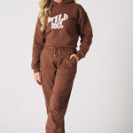 TAPERED JOGGERS - BROWN - JMOJO - WOMEN'S JOGGERS