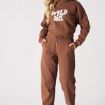 TAPERED JOGGERS - BROWN - JMOJO - WOMEN'S JOGGERS
