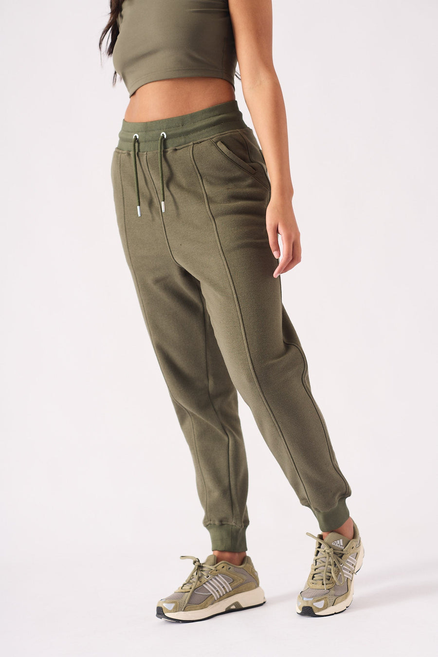 TAPERED JOGGERS - KHAKI - JMOJO - WOMEN'S JOGGERS