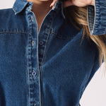 TIE WAIST DRESS - BLUE - JMOJO - Women's Denim Dresses