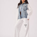 Timber Hooded Denim Jacket – Light Blue Wash - JMOJO - Women's Fleece Hooded Denim Jackets