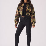 Trek Military Cropped Denim Jacket – Camo - JMOJO - Women's Cropped Denim Jackets