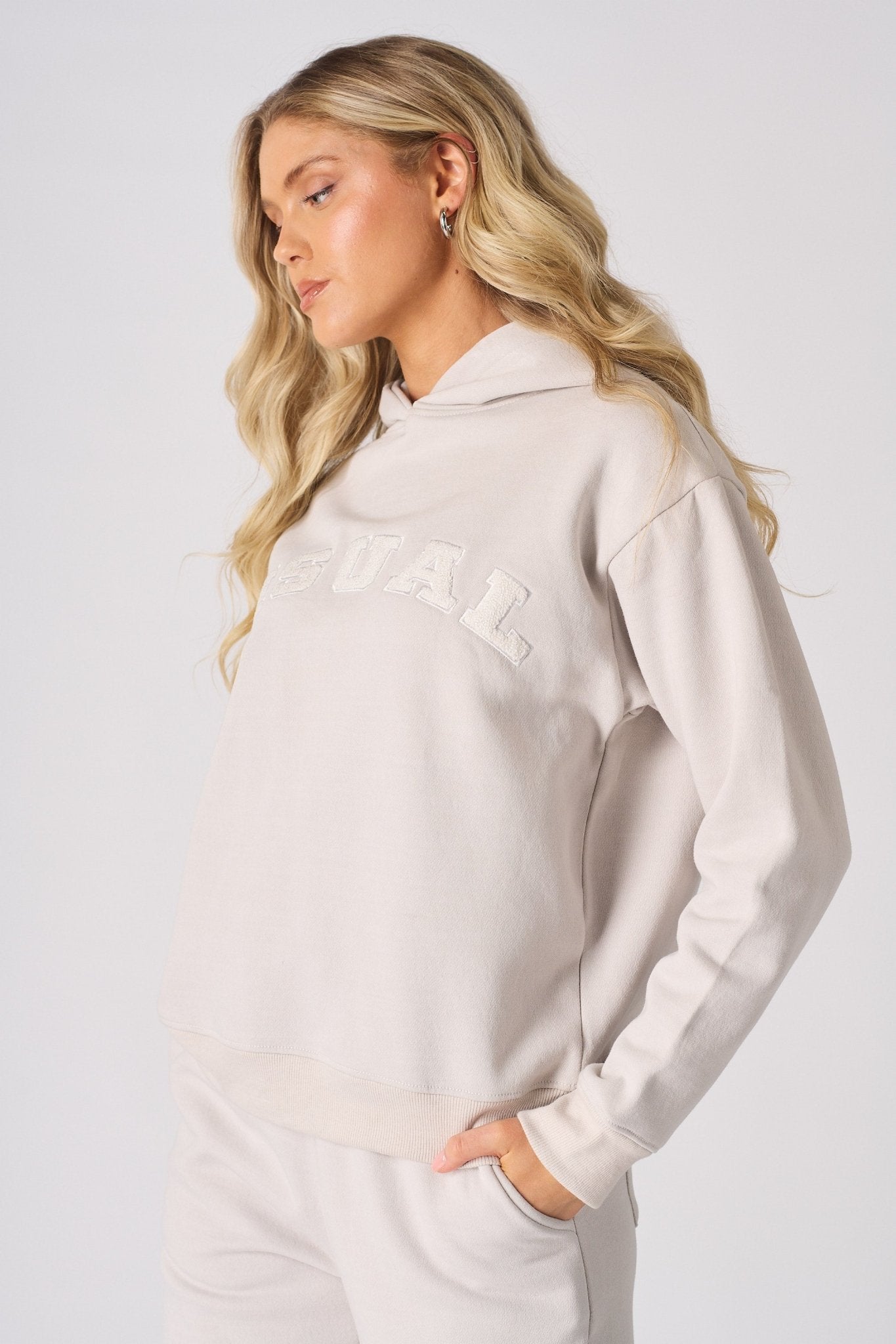 Vanya Pullover Hoodie – Stone - JMOJO - WOMEN'S HOODIES
