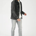 WESTERN DENIM JACKET - BLACK ACID WASH - JMOJO - Men's Denim Jackets