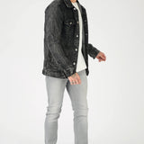 WESTERN DENIM JACKET - BLACK ACID WASH - JMOJO - Men's Denim Jackets