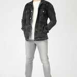 WESTERN DENIM JACKET - BLACK ACID WASH - JMOJO - Men's Denim Jackets