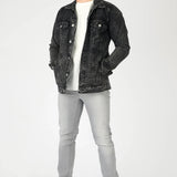 WESTERN DENIM JACKET - BLACK ACID WASH - JMOJO - Men's Denim Jackets
