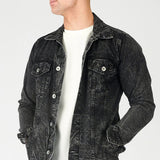 WESTERN DENIM JACKET - BLACK ACID WASH - JMOJO - Men's Denim Jackets
