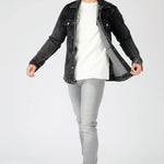 WESTERN DENIM JACKET - BLACK ACID WASH - JMOJO - Men's Denim Jackets