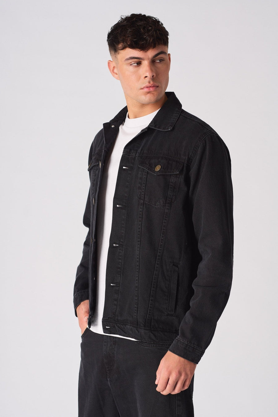 WESTERN DENIM JACKET - BLACK WASH - JMOJO - Men's Denim Jackets