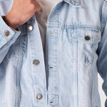 WESTERN DENIM JACKET - BLUE BLEACH - JMOJO - Men's Denim Jackets