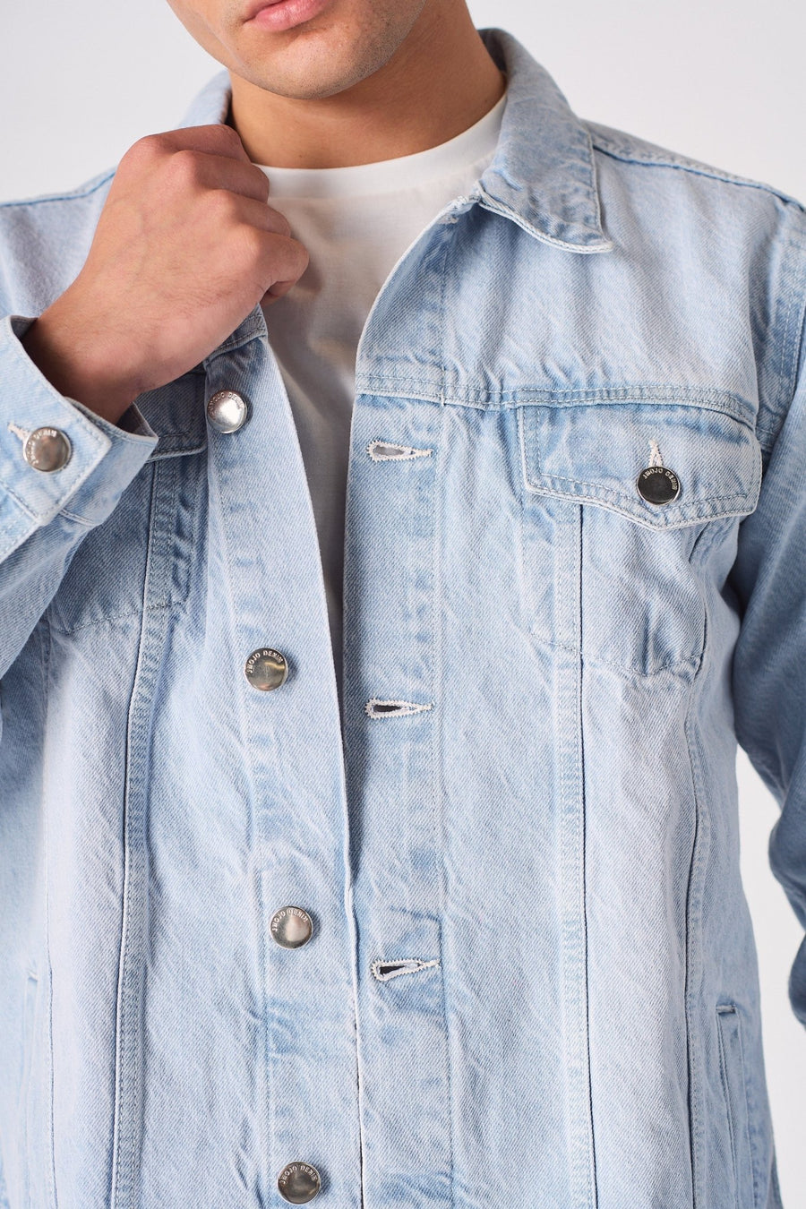 WESTERN DENIM JACKET - BLUE BLEACH - JMOJO - Men's Denim Jackets
