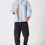 WESTERN DENIM JACKET - BLUE BLEACH - JMOJO - Men's Denim Jackets