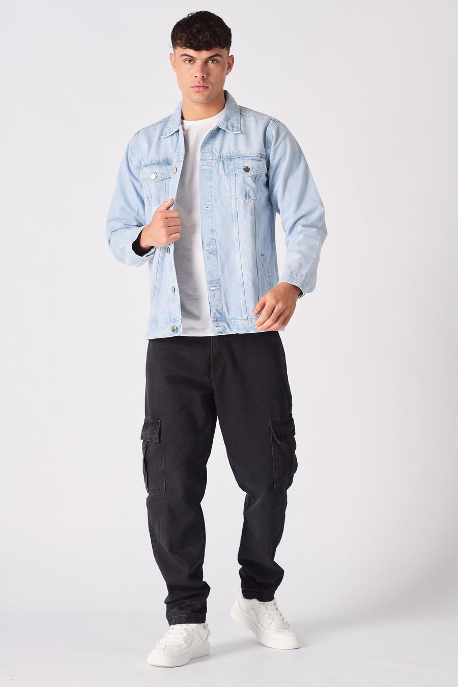WESTERN DENIM JACKET - BLUE BLEACH - JMOJO - Men's Denim Jackets