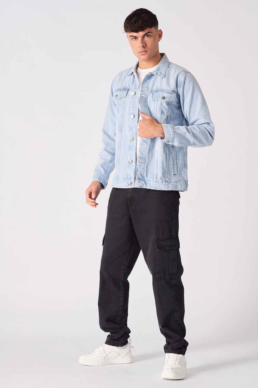 WESTERN DENIM JACKET - BLUE BLEACH - JMOJO - Men's Denim Jackets