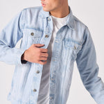 WESTERN DENIM JACKET - BLUE BLEACH - JMOJO - Men's Denim Jackets